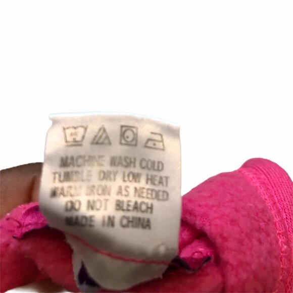 Coney Island Baby Girls Pink Hoodie‎ Jacket Size 12M Heart Zipper Detail - Picture 3 of 4